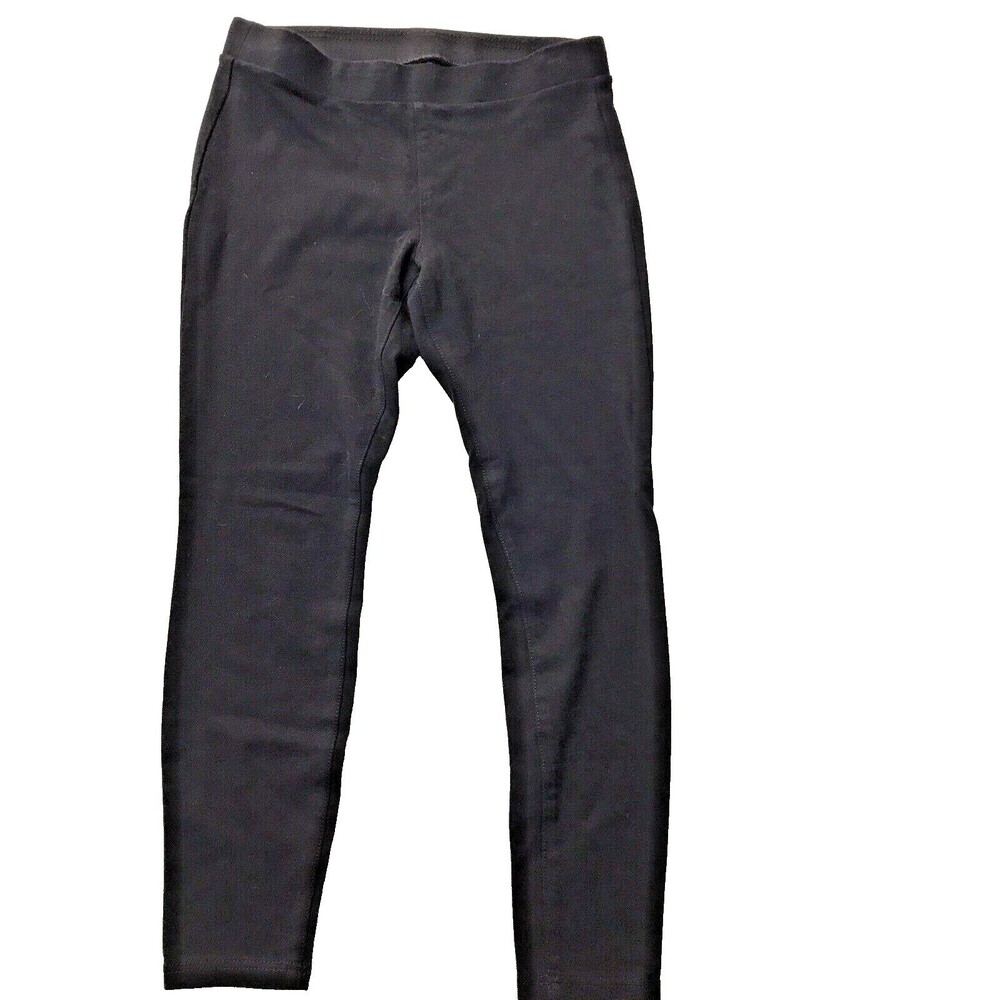 ANA A NEW APPROACH Women's M Black Stretch Ankle/Crop Pants Knit Ponte Pull On
